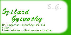 szilard gyimothy business card