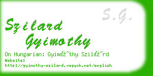 szilard gyimothy business card